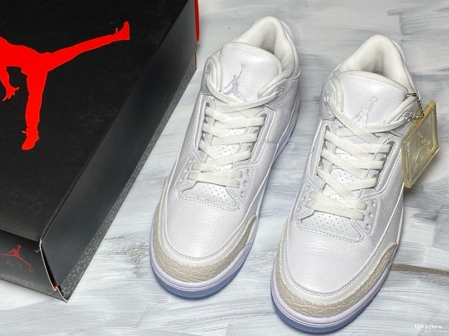 Reps TBkick White Triple Jordan Air 3 Retro 136064-111 0824